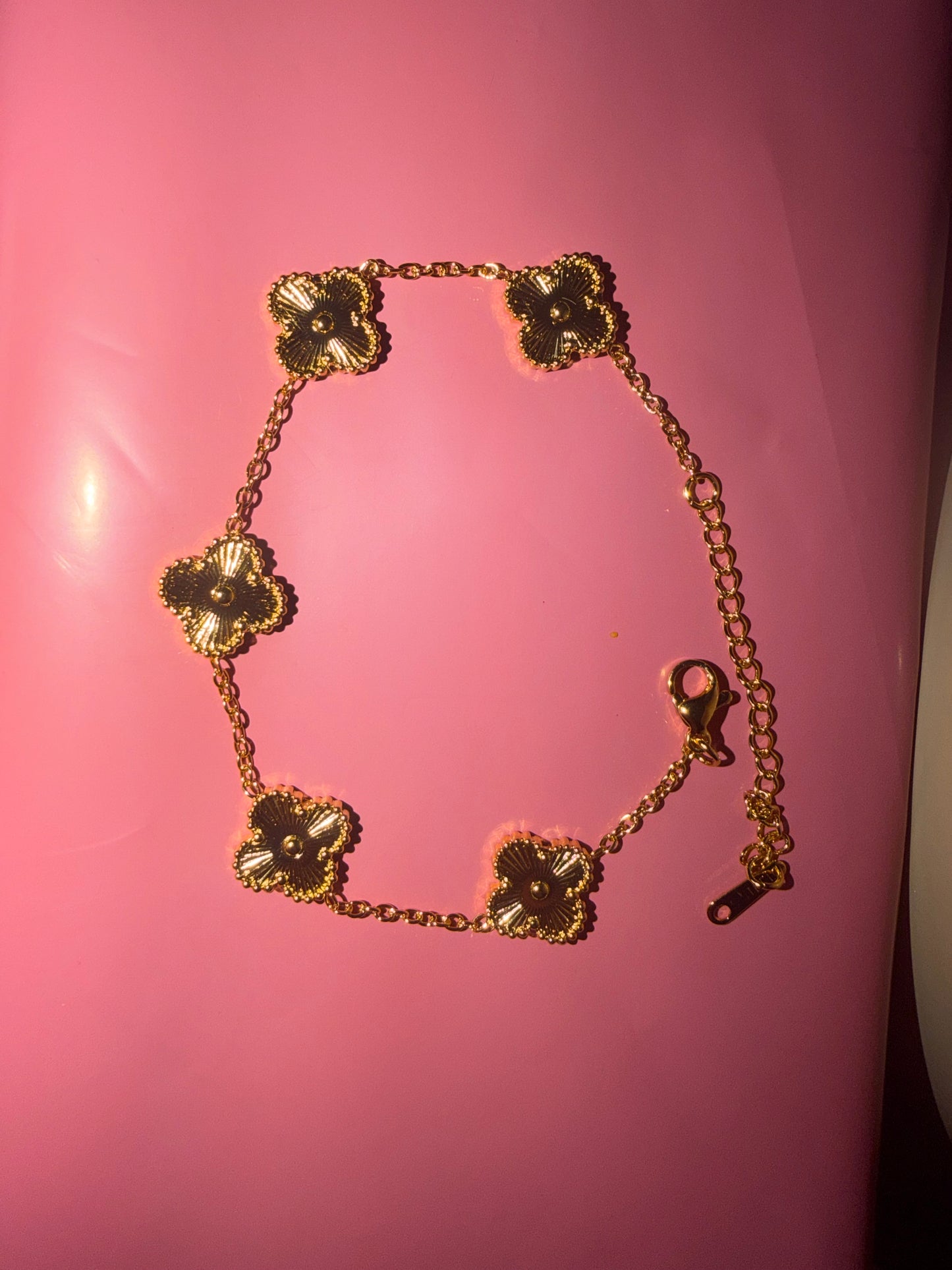 14K Gold Plated Clover Bracelet – Adjustable 6-9" | Stunning All Colors