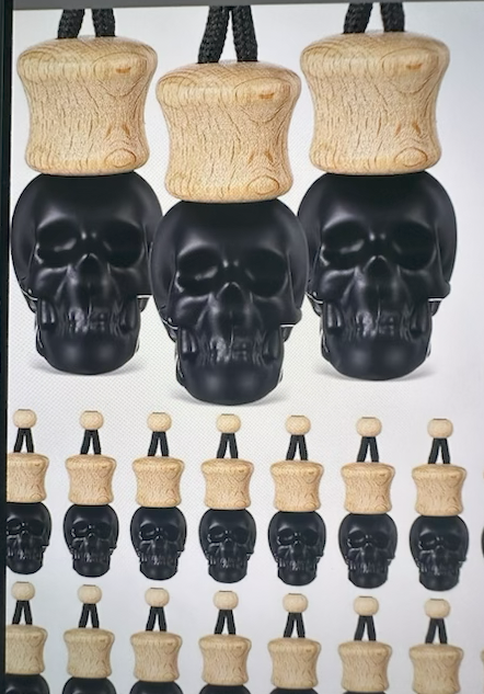 Black Skull Hanging Car Air Freshener