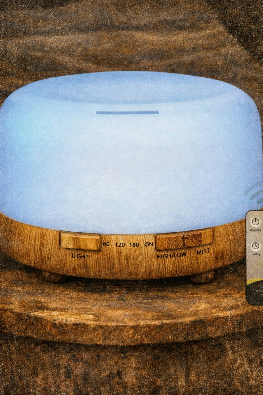 Oil Diffuser 500ml - 2 Mist Modes, 7 Light Settings, 4 Timers