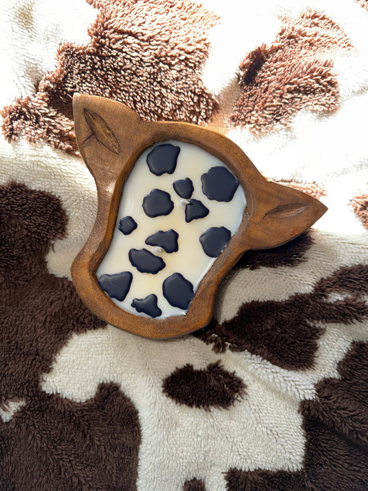 Cow Head Dough Bowl Candle - Custom Scents