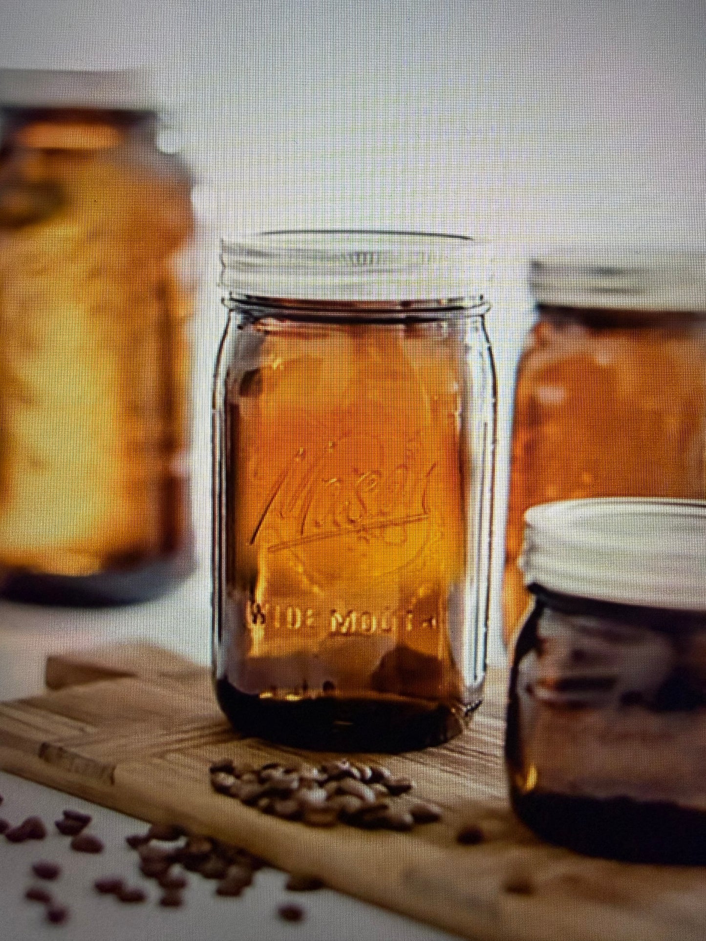 32oz Amber Mason Jar Candle