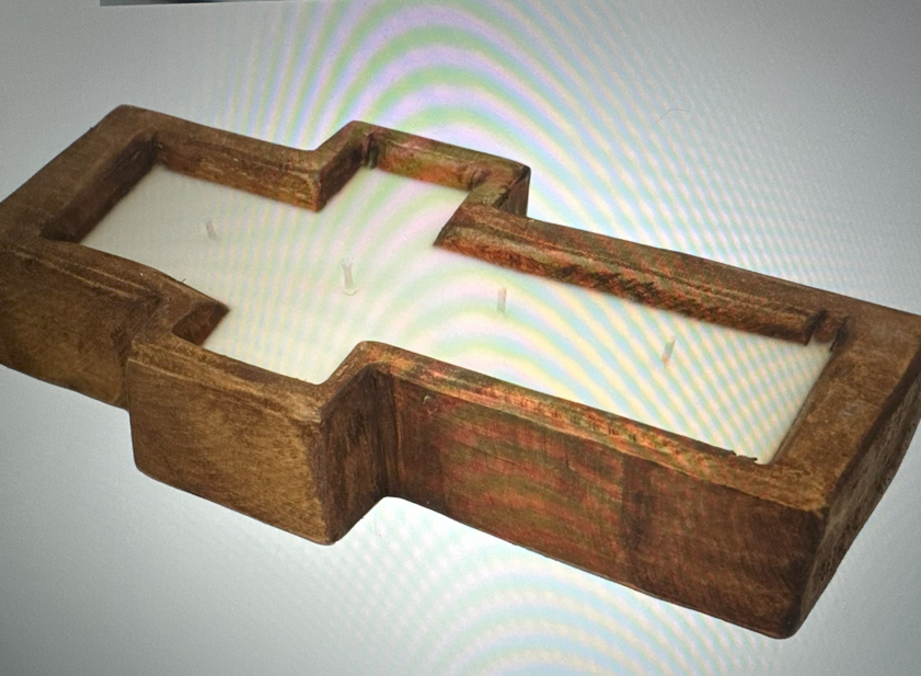 Large Cross Dough Bowl Candle - Custom Scents