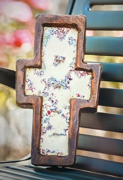 Small Cross Dough Bowl Candle - Custom Scents